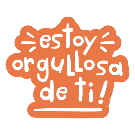 Citação espanhola motivacional de doodle orgulhoso Desenho PNG