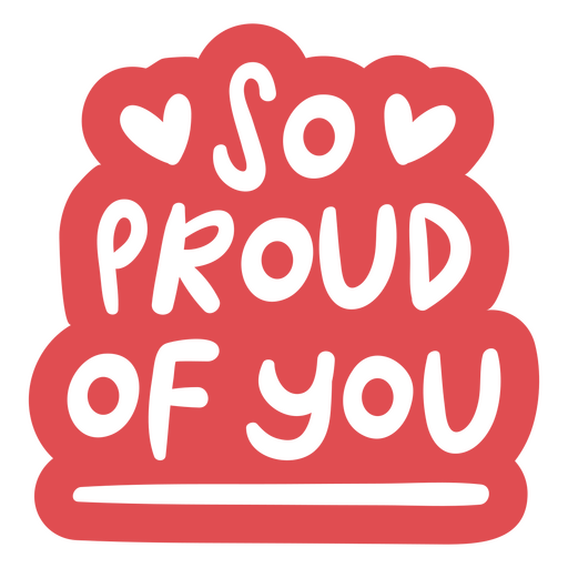 Proud doodle motivational quote PNG Design