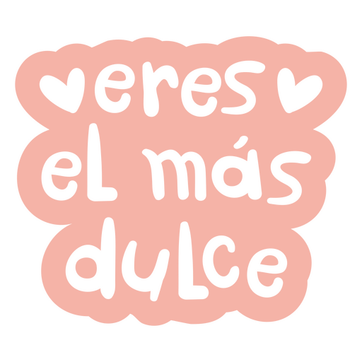 Süßestes Doodle-Motivationszitat Spanisch PNG-Design