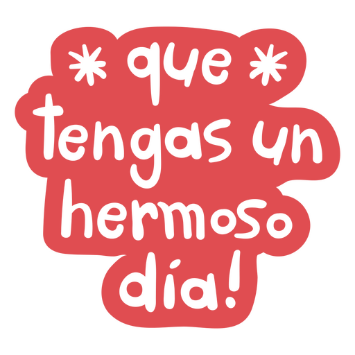 Beautiful day doodle motivational quote spanish PNG Design
