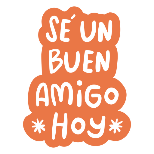 Grande amigo doodle citação espanhola motivacional Desenho PNG