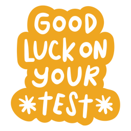 Luck test doodle motivational quote
