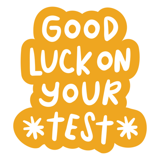 Luck test doodle motivational quote PNG Design