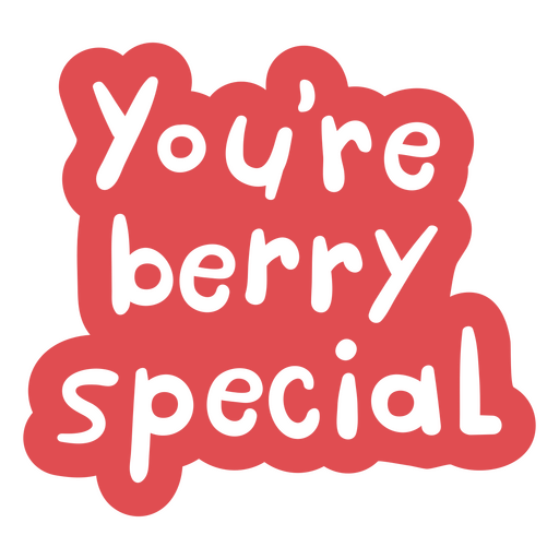 Berry special doodle motivational quote PNG Design