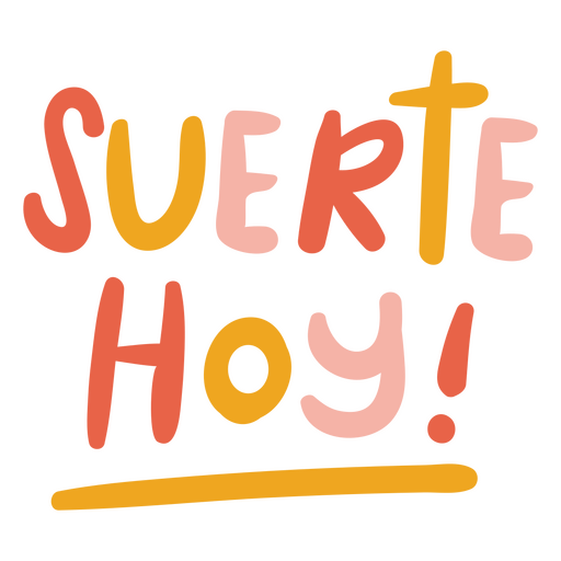 Citação espanhola de doodle motivacional boa sorte Desenho PNG