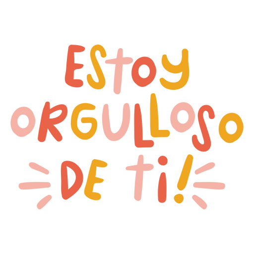 Citação espanhola de doodle motivacional orgulhosa Desenho PNG