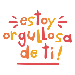 Motivational doodle spanish quote pride PNG Design
