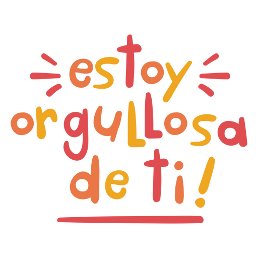 Doodle motivacional cita española orgullo Diseño PNG