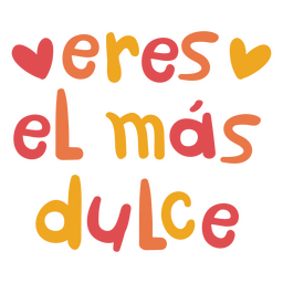 Doodle motivacional cita en español dulce Diseño PNG