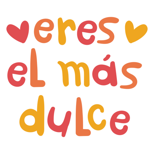 Citação espanhola de doodle motivacional doce Desenho PNG