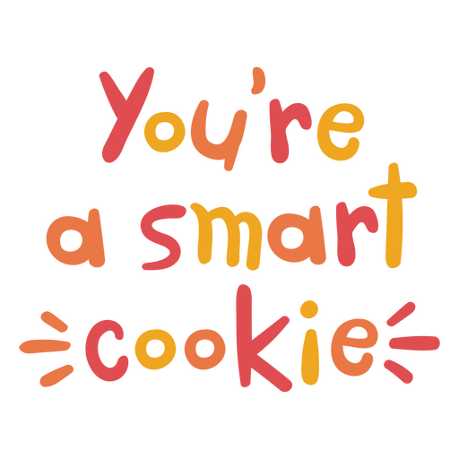 Motivational doodle quote smart PNG Design