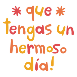 Citação espanhola de doodle motivacional lindo dia Desenho PNG