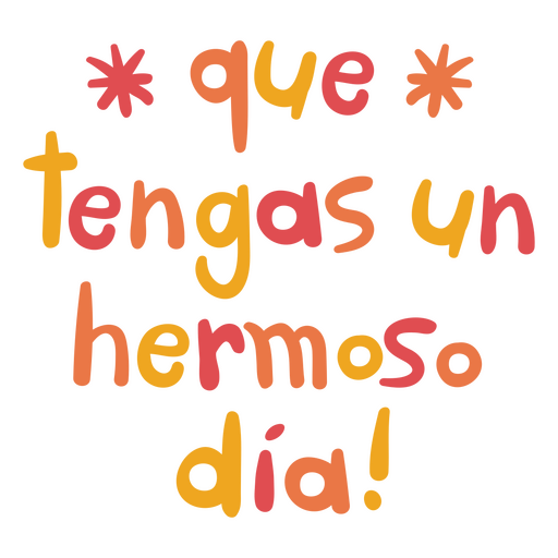 Citação espanhola de doodle motivacional lindo dia Desenho PNG