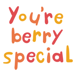 Citação de doodle motivacional berry especial Desenho PNG
