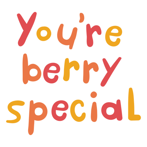 Citação de doodle motivacional berry especial Desenho PNG