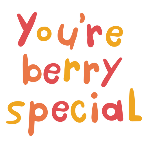 Motivational doodle quote berry special PNG Design