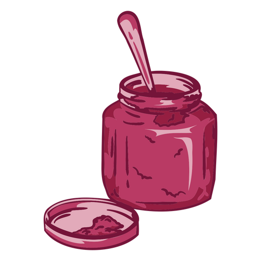 Strawberry jam food jar PNG Design