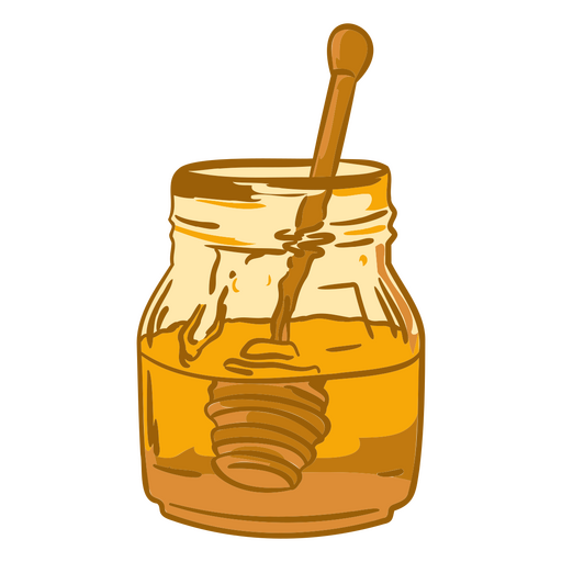 Tarro de comida dulce de miel Diseño PNG