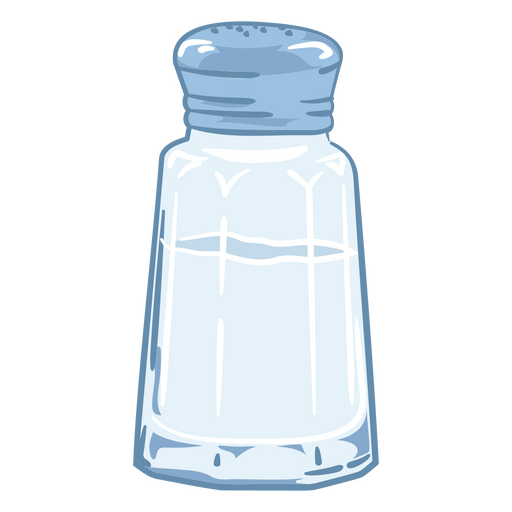 Light blue salt shaker illustration