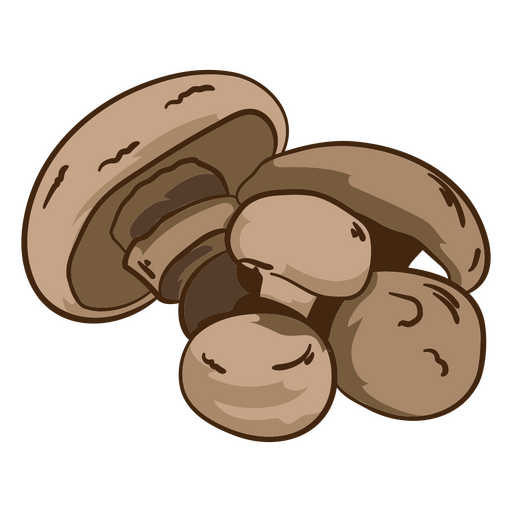 Mushrooms food ingredient PNG Design