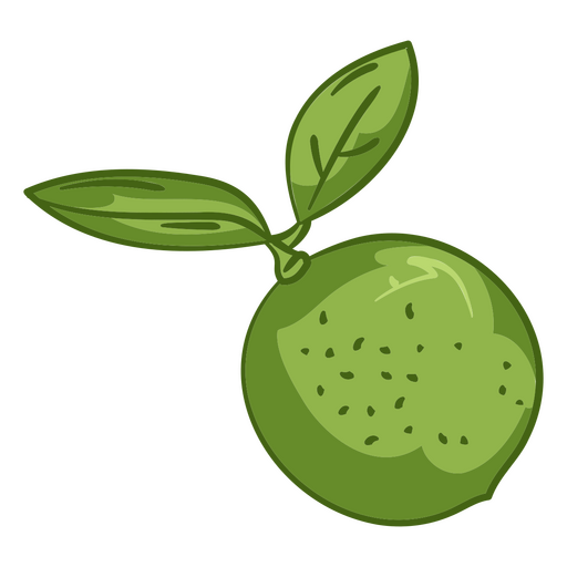 Green lime fruit color stroke PNG Design