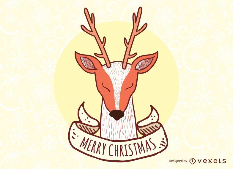 Vector de renos signo de navidad Vector de renos signo de navidad