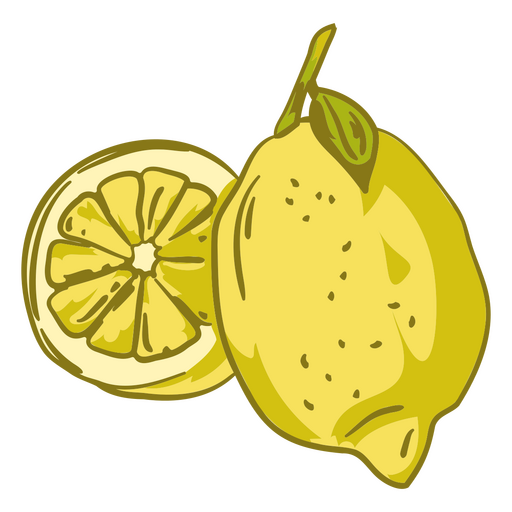 Cut lemon color stroke