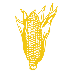 Yellow corn stroke PNG Design