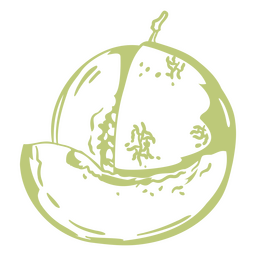 Fruta de rodaja de sandía Diseño PNG