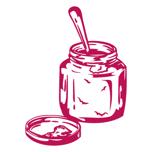 Red jar of jam PNG Design