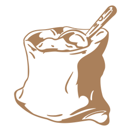 Mehl hoher Kontrast PNG-Design