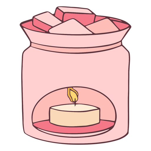 Wax melting candle PNG Design