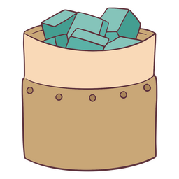 Blue wax bin PNG Design