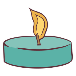 Green candle PNG Design
