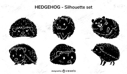 Hedgehog pet animal cute cut out set