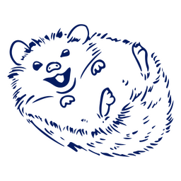 Pincelada de ouriço fofo Desenho PNG