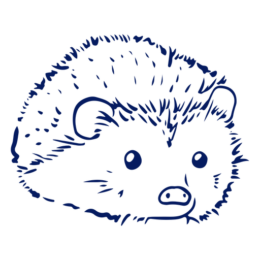Hedgehog cute animal stroke PNG Design