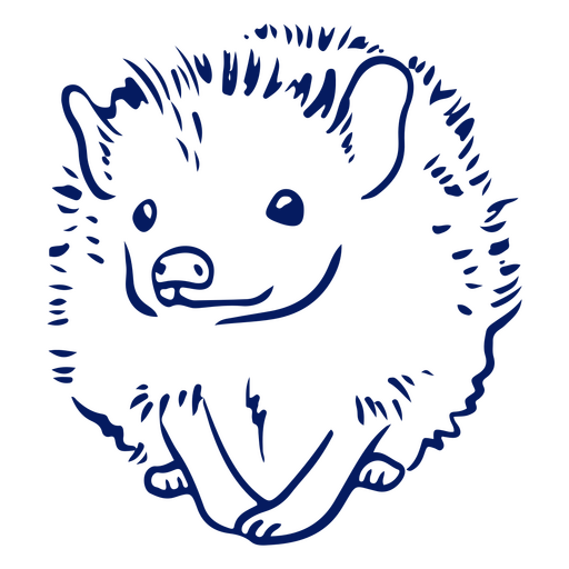 Hedgehog happy animal stroke PNG Design