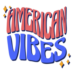 Cita retro de vibraciones americanas Diseño PNG