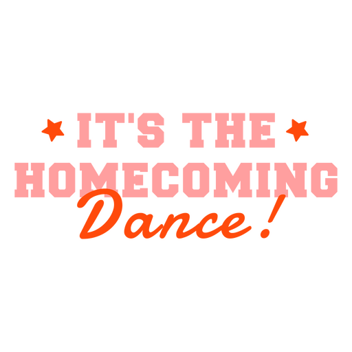 Homecoming school dance badge PNG Design