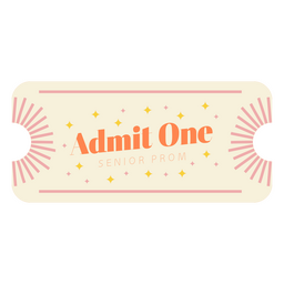 Abschlussballparty-Ticket für Senioren PNG-Design