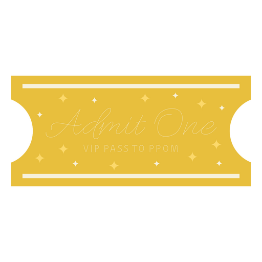 Glitzerndes Ticket für die Prom-Party PNG-Design