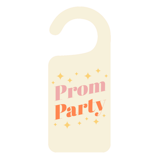 Glitzerndes Türschild für die Prom-Party PNG-Design