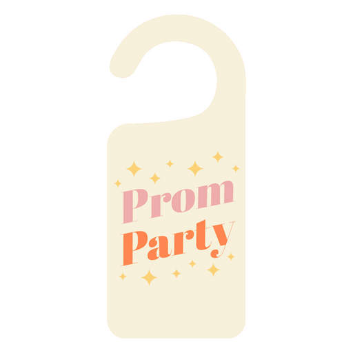 Prom party sparkly door tag PNG Design