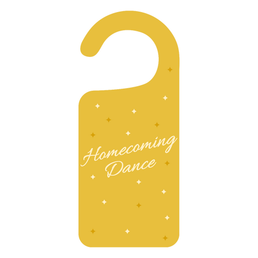 Homecoming party door tag PNG Design
