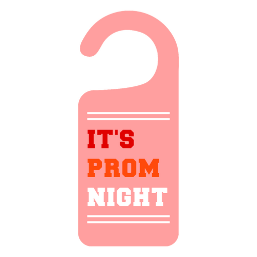 Prom night party door tag flat