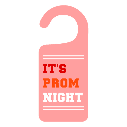 Prom Night Party Türschild flach PNG-Design