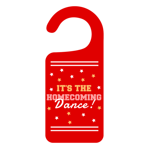 Homecoming dance door tag PNG Design