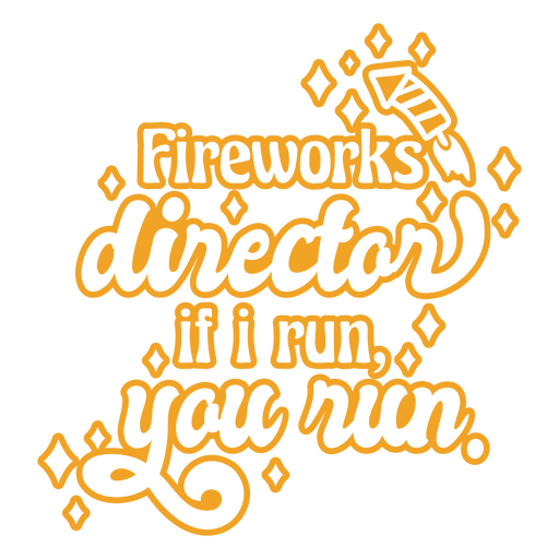 Fireworks sparkly lettering PNG Design