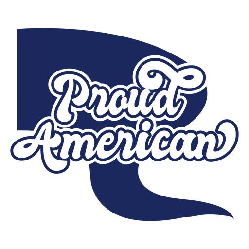 Independence day proud american badge PNG Design